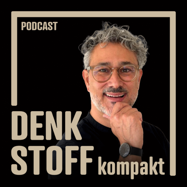 Podcast-Cover «Denkstoff kompakt» mit Prof. Dr. Clemente Minonne